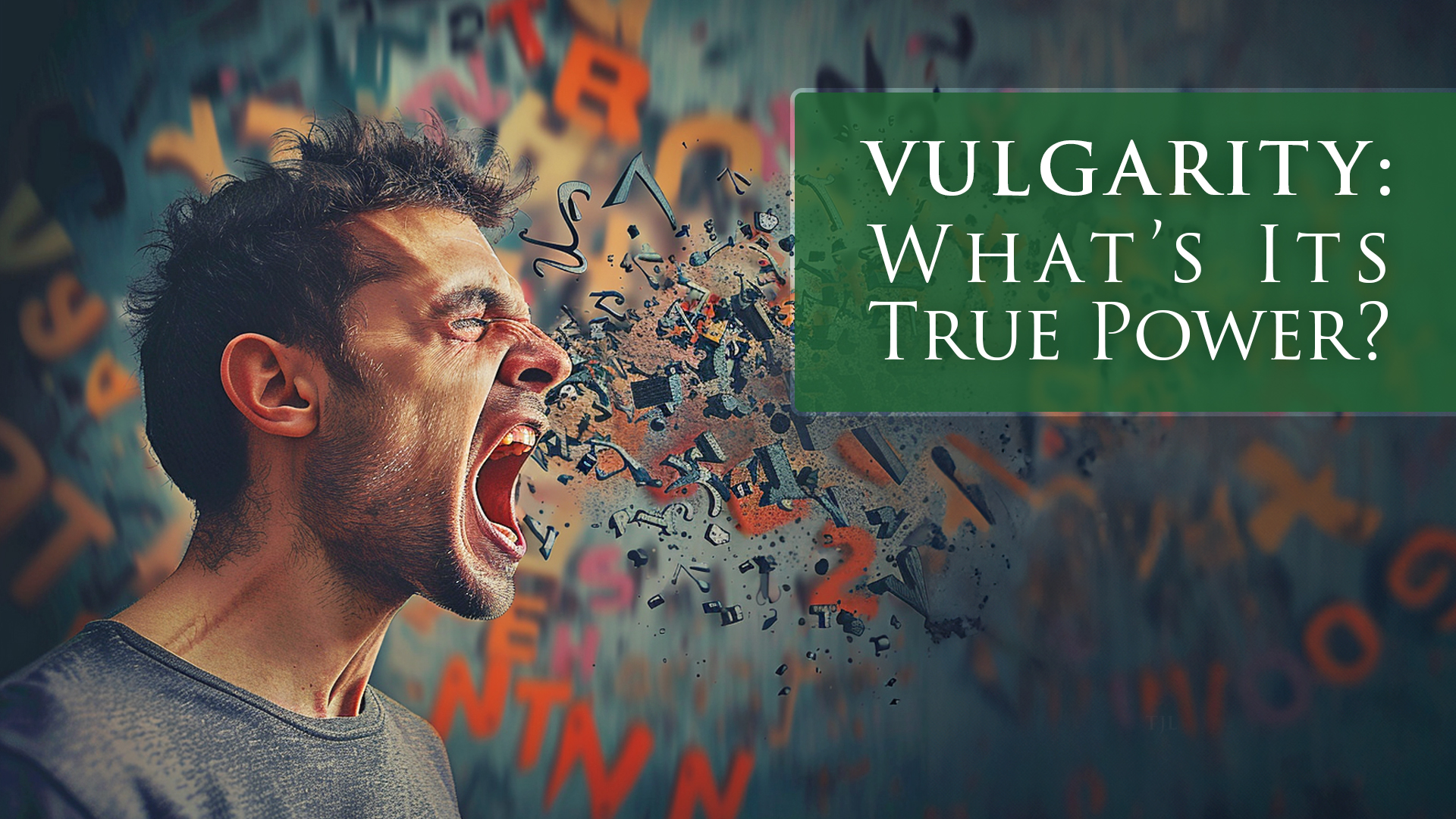 A man shouting Vulgarity!